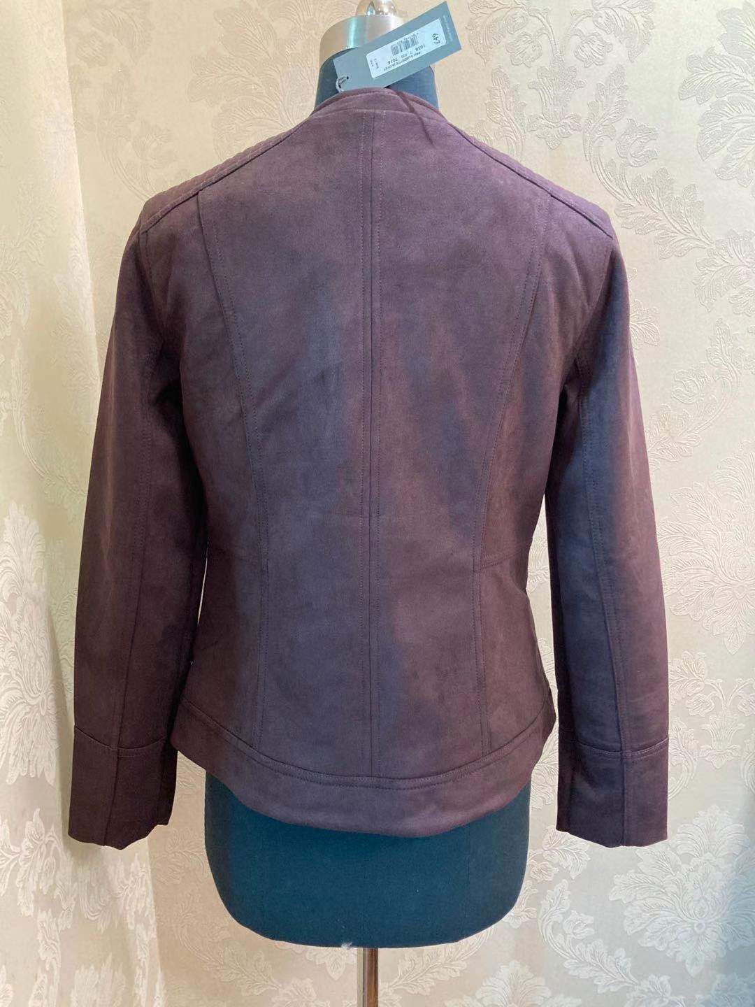 95% Polyester 5% Elastane Sueded Ladies Bomber Jacket