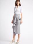 2018 Fashion Clothing Ruffle Pencil Skirts Ladies Office 123123