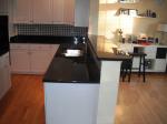 Engineered Granite Tile Kitchen Countertops , Dark Granite Veneer Countertops