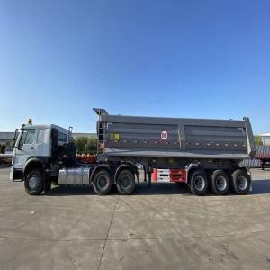 Wholesale 80 Tons Hydraulic Side Box Tipper Dumper Dump Semi Truck Trailer for Nigeria Jost E100 from china suppliers