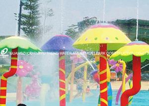 Wholesale Customized Fiberglass / PVC Spray Mushroom Waterpark Equipment For Kids Games from china suppliers
