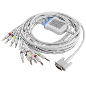 Wholesale P-hilips HP EKG Cable M2461A M3702C 989803175901 EKG Cable And Leadwires 15 Pin IEC Banana 4.0 from china suppliers