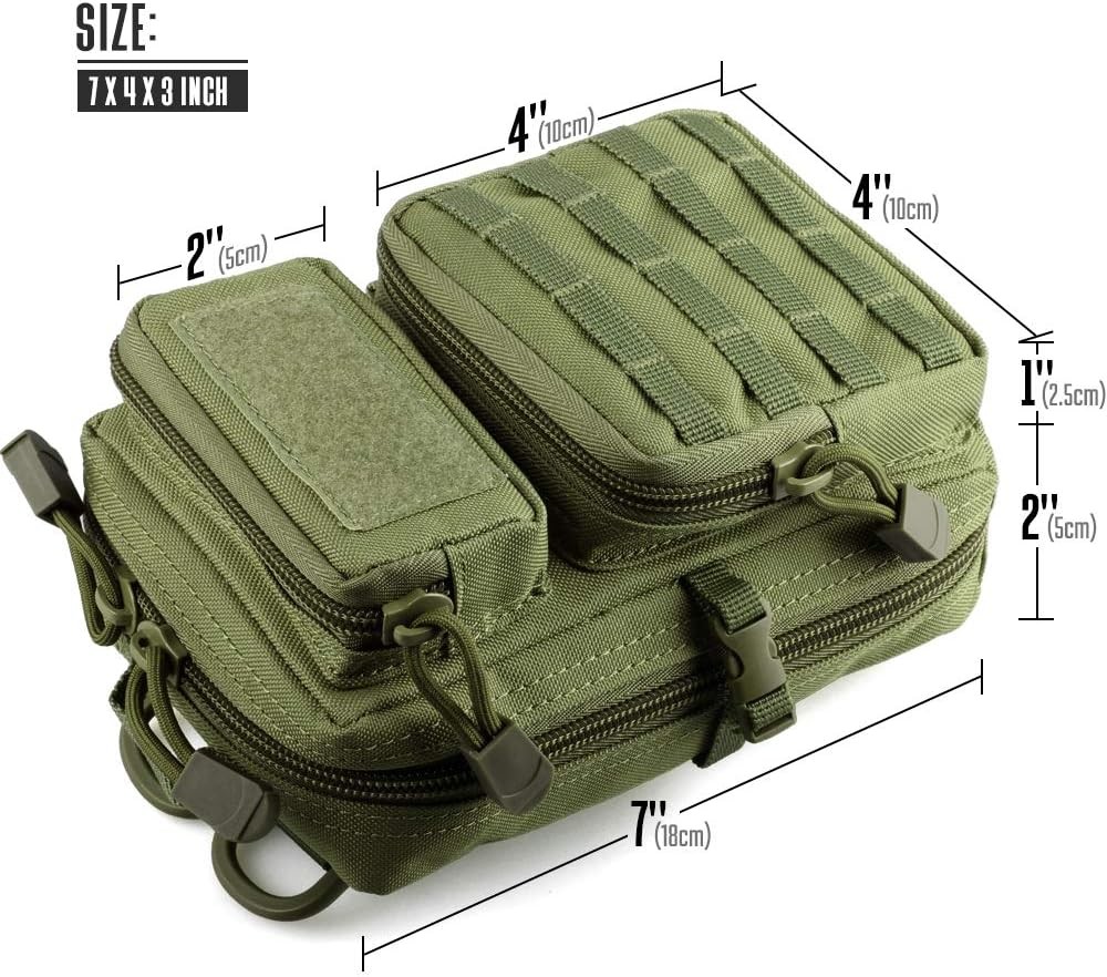 Tactical Molle Utility Pouch, EDC Tool Pouch Tactical Phone Pouches Mini Waist Pouches Medical EDC IFAK Pack Design