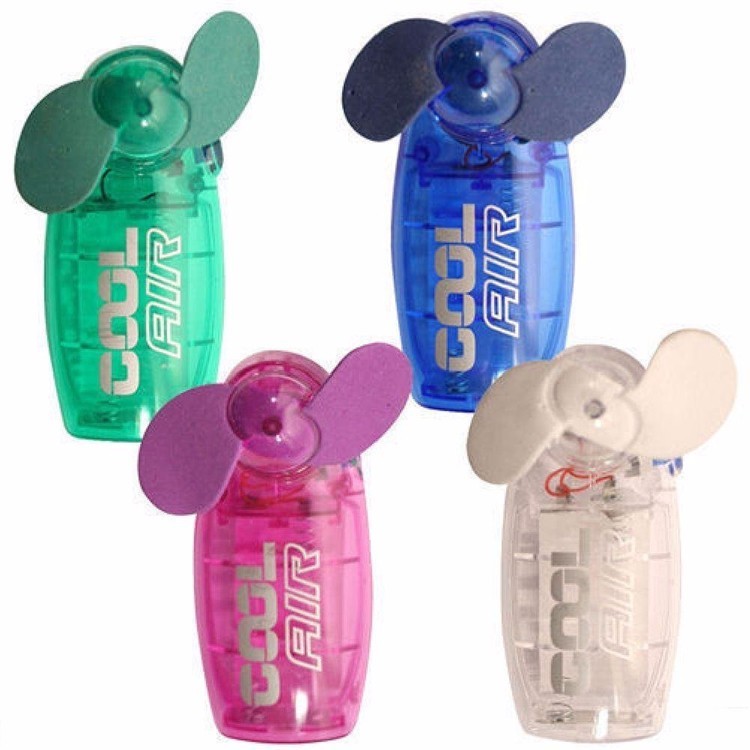 Mini fan transparent cabinet convenient outdoor small fan mini 4-inch battery advertising small fan