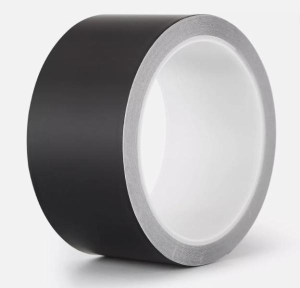 Black Lacquered Aluminum Foil Adhesive Tape With 3% Elongation For Superior