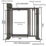 Pedestrian Channel Advertising Automatic Swing Door 30W 1.5A