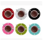 New creative gift product coffee cup spoon style time wall clock