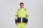 Offshore HIVIS Yellow FR Rain Jacket , EN11611 Fire Retardant Rain Gear