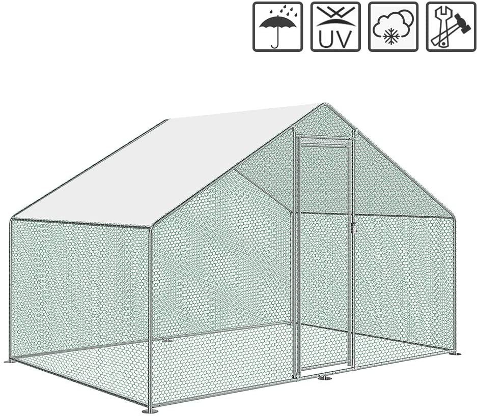 Sun Protection PE Coating 6.7x13ft Chicken Run Kennel