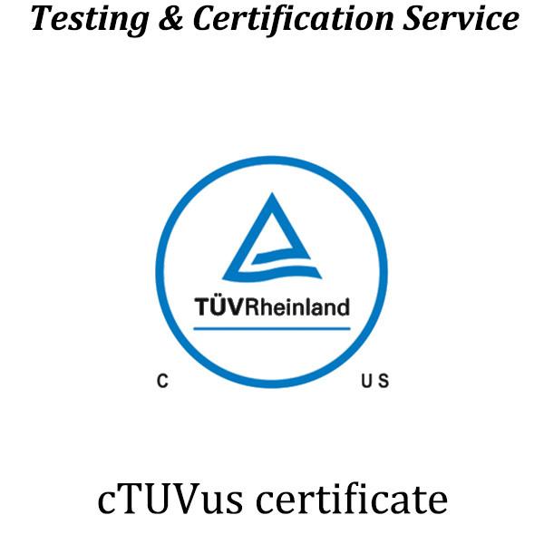 Rhine cTUVus Certification;The cTUVus mark prove that product meets the