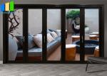 Exterior Accordion Patio Black Aluminum Frame Glass Bifold Doors
