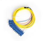 12 Cores Fan Out Fiber Optic Pigtail Waterproof , SC PC Pigtail For Couples