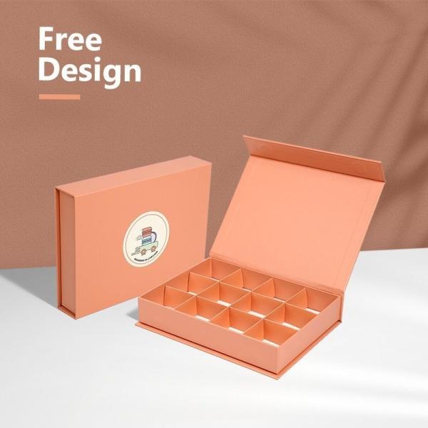Eco Friendly Pink Magnetic Gift Box Chocolate Cookie Kraft Paper Gift Magnetic