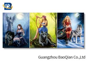 Wholesale Buatiful Girl / Animal Print Lenticular , 3D Lenticular Pictures Changing Printing from china suppliers