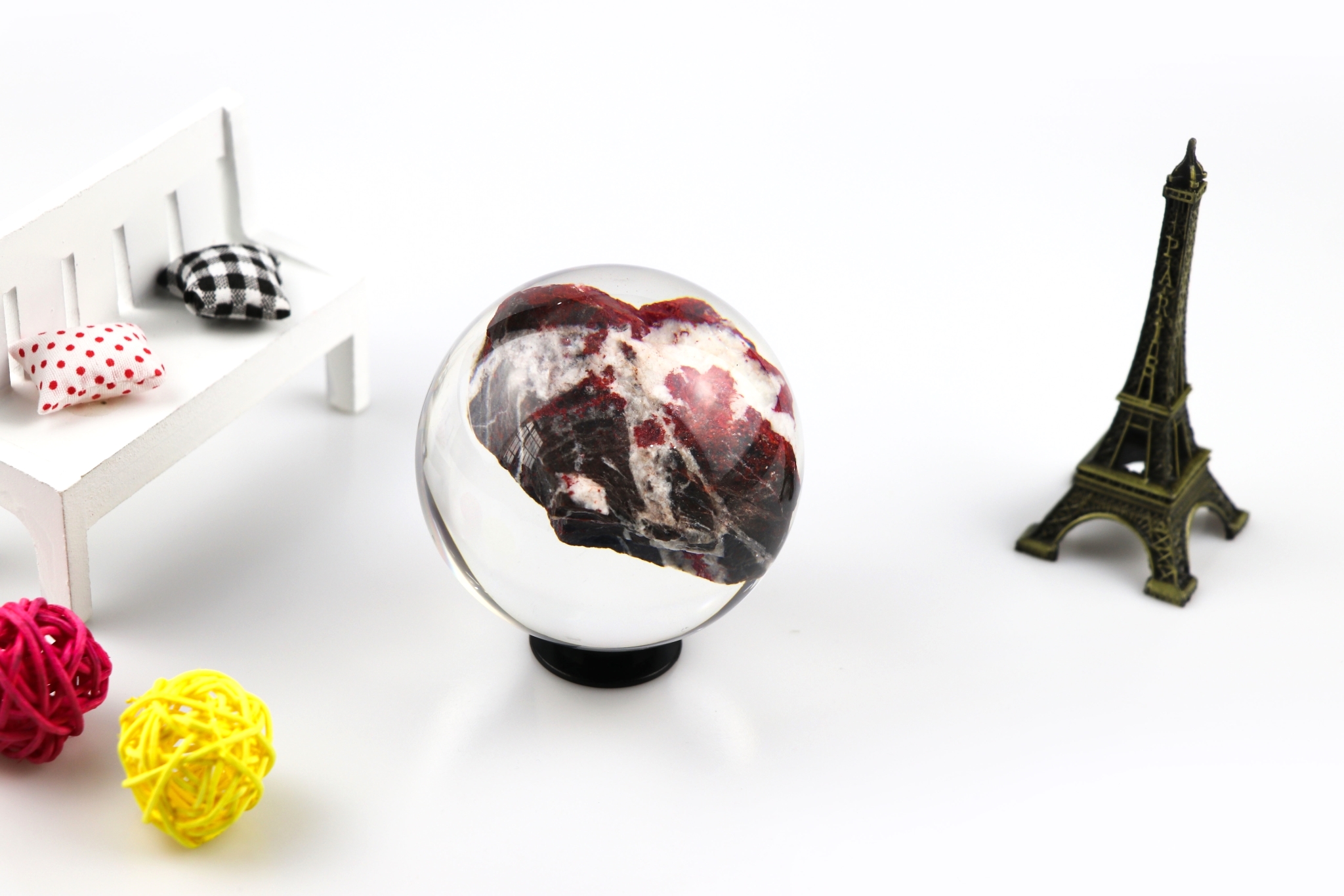 Customized Crafts Resin Balls Paperweight 70mm 100mm Transparent Acrylic Ball Resin Flower Acrylic Ball Flower inside Acrylic