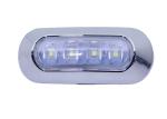 4 LEDs Boat Deck Courtesy Transom Cockpit Light 3.7" Oval Waterproof Marine Boat