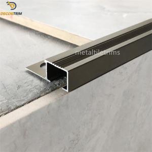 Wholesale Tile Trim For Tile Brown Aluminum Alloy Stair Nosing Tile Trim Anti Slip Stair Strips from china suppliers