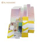 Pink Gradient Color Card Paper Box For Skin Care Essential Oil Holding Cardboard