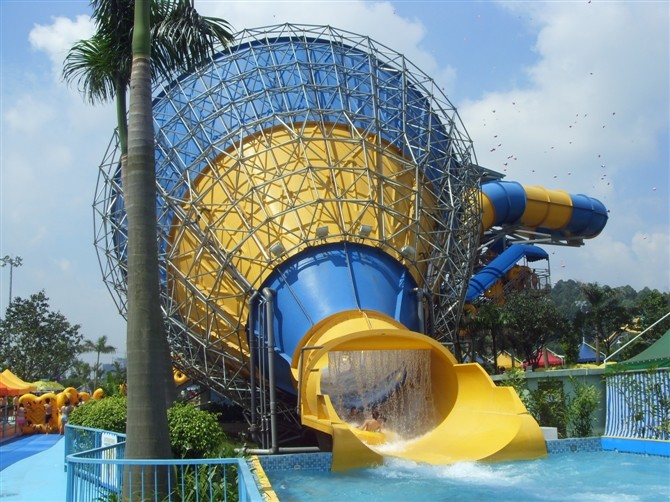 Big Trumpet Water Theme Park Equipment Adult Commercial Fiberglass Water Slides