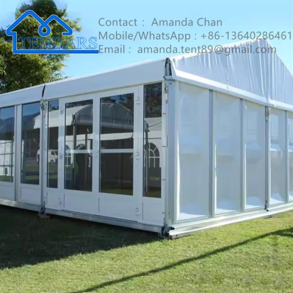 Outdoor White Catering Festival Tent Wedding Marquee Tents For Sale With Glass