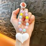 Flower Beaded Phone Chain Strap Anti Slip Mobile Phone Charm Strap
