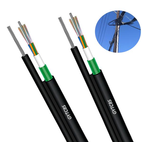 Jiqian overhead outdoor 48 core fig 8 fiber optical cable Self Supporting