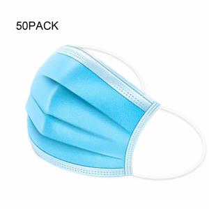 Wholesale Light Blue 3 Ply Disposable Face Mask , Disposable Earloop Mask Adult Size from china suppliers