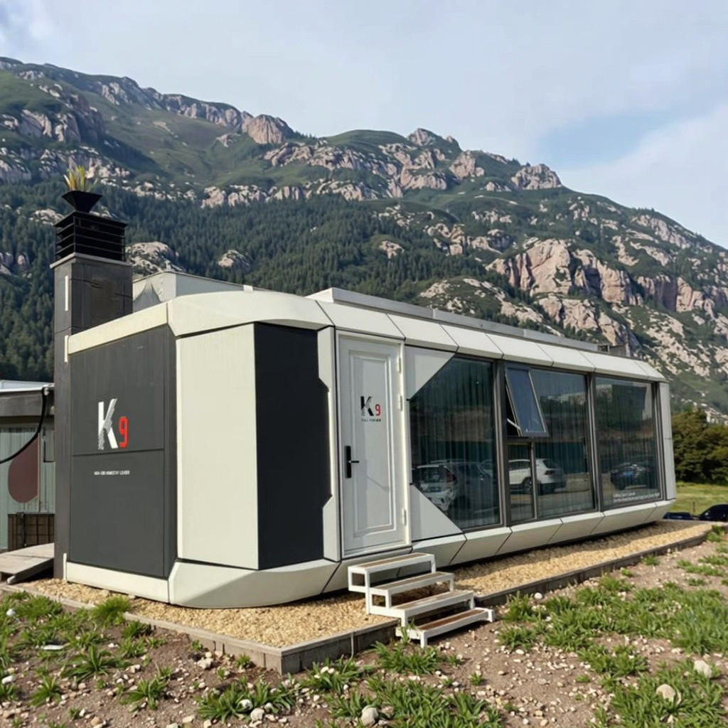 Functional Versatile Capsule House With Kitchen Aluminum Hollow Tempered Glass Doors Windows For Easy Installation