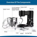Professional Kitchen Appliances Die Cast Stand Mixer 6.5L Cake Bread Dough Mixer