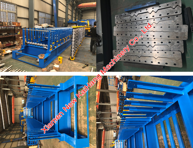 Three Layer / Level Corrugated Steel Panel Roll Forming Machine For Roofing