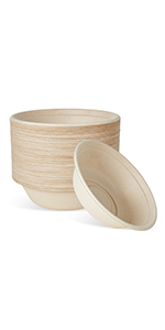 5 Compartment Plates, 125 Pack Disposable Paper Plates, Biodegradable Sugarcane Plates, Eco-Friendly School