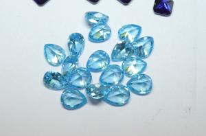 Wholesale cubic zirconia aqua blue CZ gems, blue sky topaz blue CZ from china suppliers