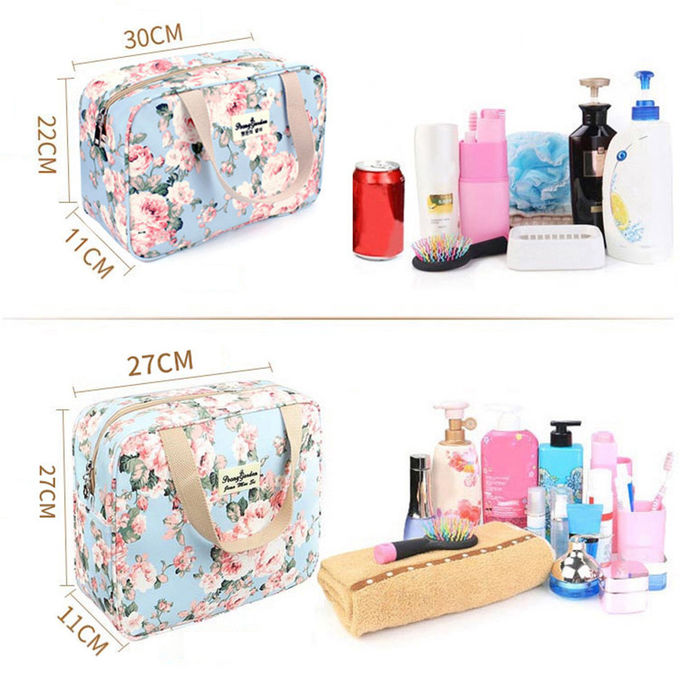 Personalised Printing Flower Design Beautiful Cosmetic Makeup Bag Set Fashion