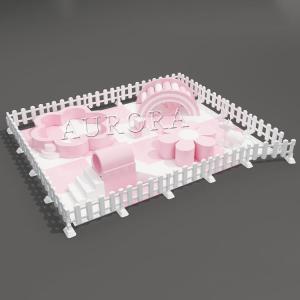 Wholesale Soft Play For Kids White And Pink Soft Play Set In The Door And Outdoor from china suppliers