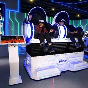 Wholesale 2 Seat Virtual Reality Chair 9D Simulator 2.5KW VR Movie Cinema With Cool Lighting from china suppliers