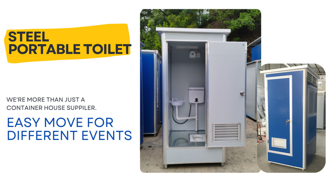 50mm Panel Steel Portable Toilet