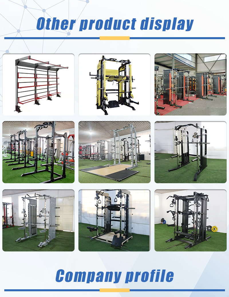 3mm Thick Flat Oval Tube Plate Loaded Sport Gym Equipment Multi-Functional Smith Machine for Training