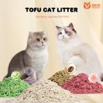 Red Tofu Litter Sand Dust Free Tofu Cat Litter Flushable Customized