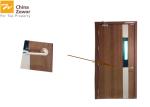Walnut Wood Grain Finish Fire Safety Door 16/18 Gal Steel Sheet Swing Opening