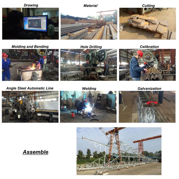 Transmission Electric Power Angle Steel Tower