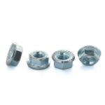 Size M3-M16 Stainless Steel Lock Nuts , Grade 4.0 Zinc Plated Serrated Flange