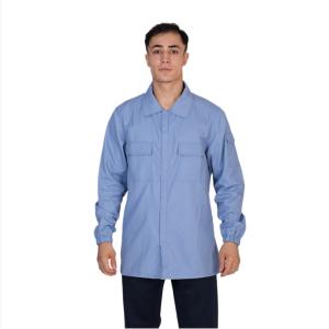 Wholesale CN88/12 FR Work Shirt 7.5oz Twill Long Sleeve Button Up Uniform Shirt NFPA2112 from china suppliers