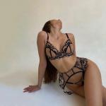 S-L Thong Body Suit Sexy Feathers Erotic Seamless Sexy Bra Panty Set