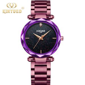 Wholesale KINYUED Bracelet High Quality Quartz Movement Watches Fashion Sky Starry Stainless Steel Ladies watch. from china suppliers