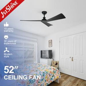 Wholesale Black Finish DC Motor 5 Speeds Remote Control 3 ABS Blades Ceiling Fan Without Light from china suppliers