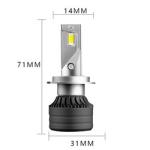 car led headlight fog lights H7 3570 50W car headlight bulb daytime running