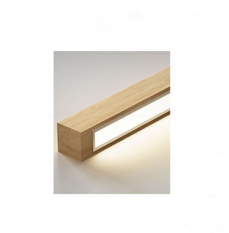 Long ceiling ceiling light porch wooden lamp aisle corridor wall hanging line log led lights（WH-WA-47)