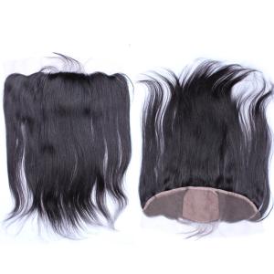 Wholesale Black Brazilian Straight Silk Base Lace Frontals With Baby Hair Free Part from china suppliers