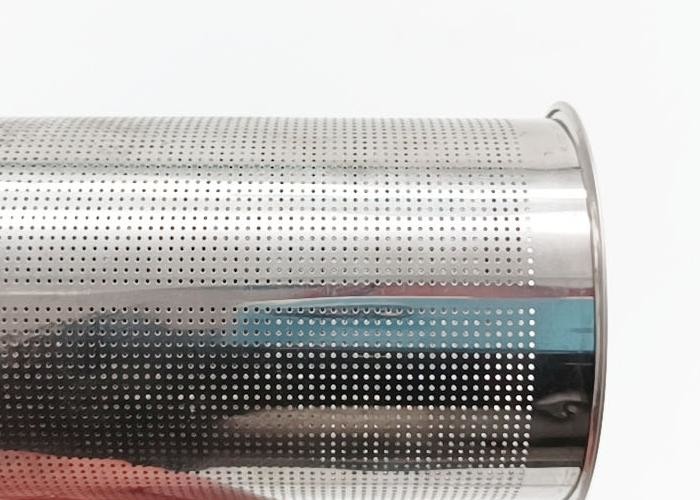 220 Micron 0.5mm Thickness Perforated Metal Pipe , Water Filter Elements For Coffee