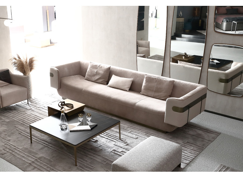 74cm High Leather Living Room Sofas Modern Minimalist Design